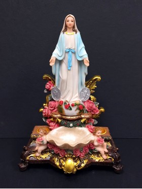 12" Mary w/ Holy Water bowl 